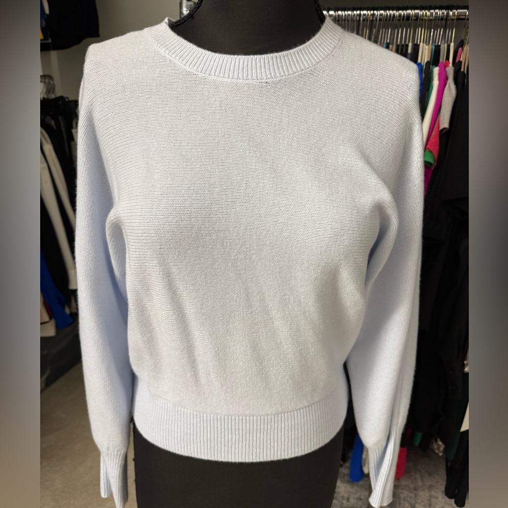 NWOT light blue express sweater with balloon sleeves.  Size S.